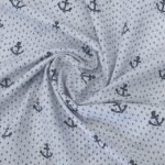 Popeline Baby Marine - Branco