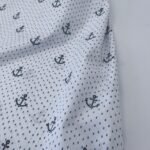 Popeline Baby Marine - Branco