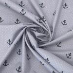 Popeline Baby Marine - Cinzento