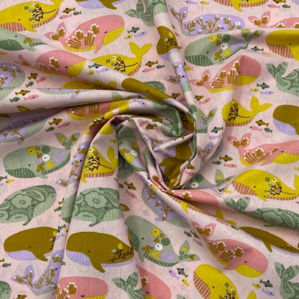 Popeline Baleia - Rosa