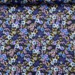 Popeline Beauty Flowers - Azul