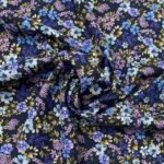 Popeline Beauty Flowers - Azul