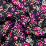 Popeline Big Rose - Preto