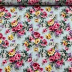 Popeline Big Rose - Azul Claro