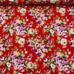 Popeline Big Rose - Vermelho