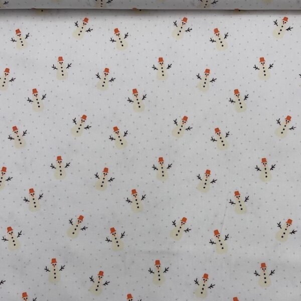 Popeline Boneco de Neve - Branco