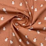 Popeline Boneco de Neve - Salmão