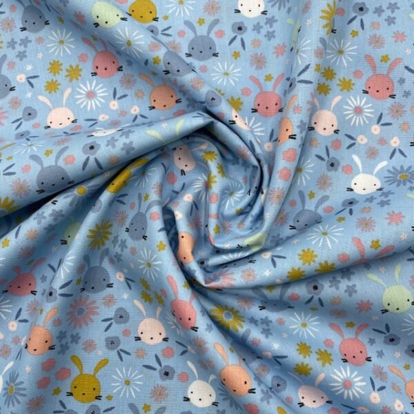 Popeline Floral - Turquesa