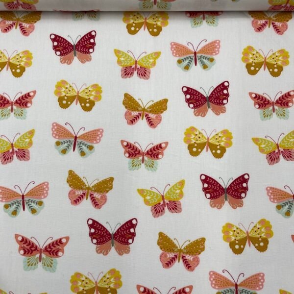 Popeline Butterfly - Branco