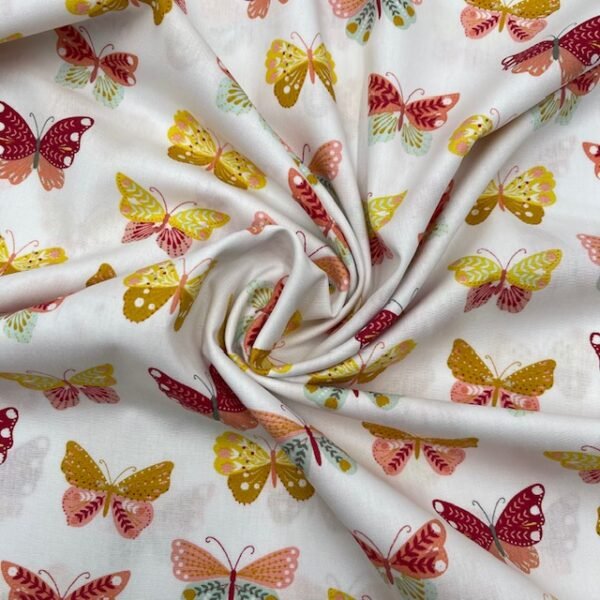 Popeline Butterfly - Branco