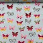 Popeline Butterfly - Verde Menta