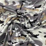 Popeline Camuflado - Cinzento