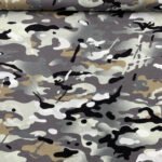 Popeline Camuflado - Cinzento