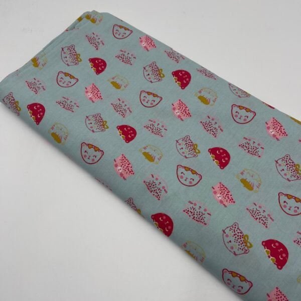 1 Peça de Popeline Cats c/ 5 mts - Verde