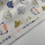 1 Peça de Popeline Cats c/ 5 mts - Branco