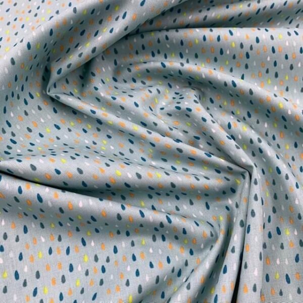 Popeline Color Rain - Verde Menta