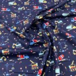 Popeline Construção - Azul Marinho