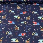 Popeline Construção - Azul Marinho