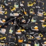 Popeline Construção - Preto