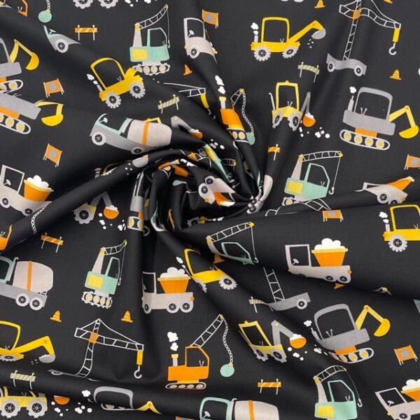 Popeline Construção - Preto