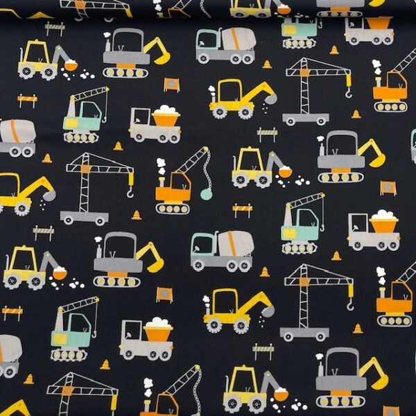 Popeline Construção - Preto