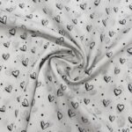 Popeline Corações - Branco