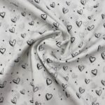 Popeline Corações - Branco Sujo