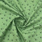 Popeline Corações - Verde