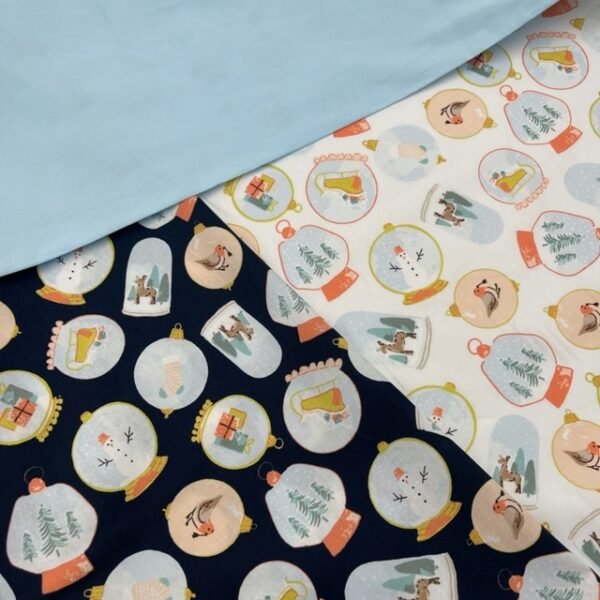 Conj. Natal 3 Popelines 1 mt x 1,50mt