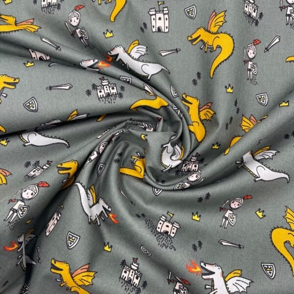 Popeline Dragão - Cinzento