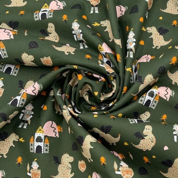 Popeline Dragão - Verde