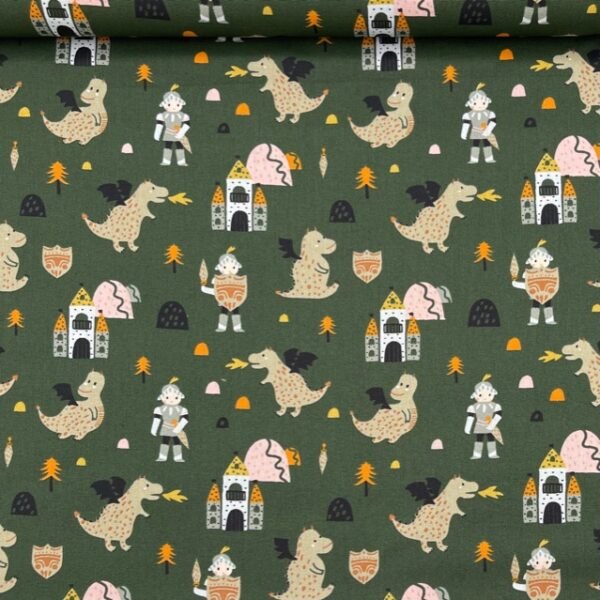 Popeline Dragão - Verde