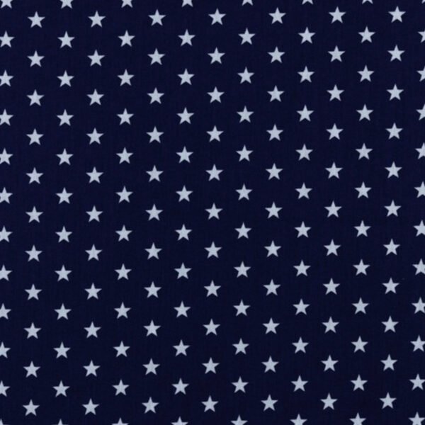 Popeline Estrelas - Azul Marinho