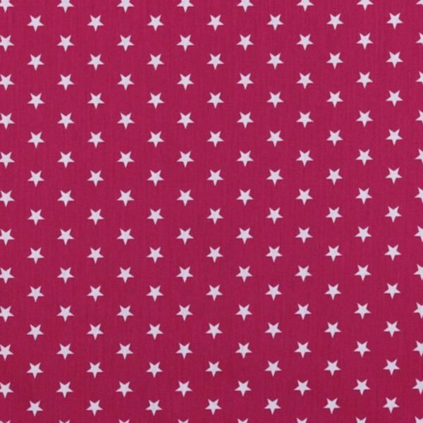 Popeline Estrelas - Rosa Choque