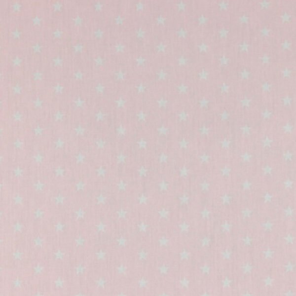 Popeline Estrelas - Rosa Claro