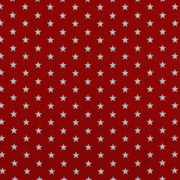 Popeline Estrelas - Vermelho