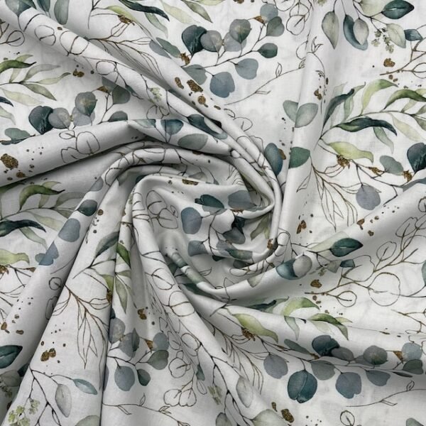 Popeline Eucalyptus Digital - Branco