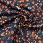 Popeline Floral - Azul