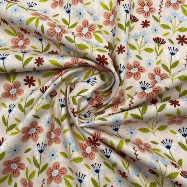 Popeline Floral - Rosa