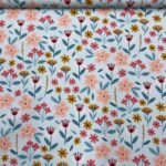 Popeline Floral - Turquesa