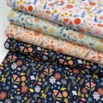 Popeline Flower - Azul Marinho