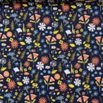 Popeline Flower - Azul Marinho