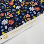 Popeline Flower - Azul Marinho