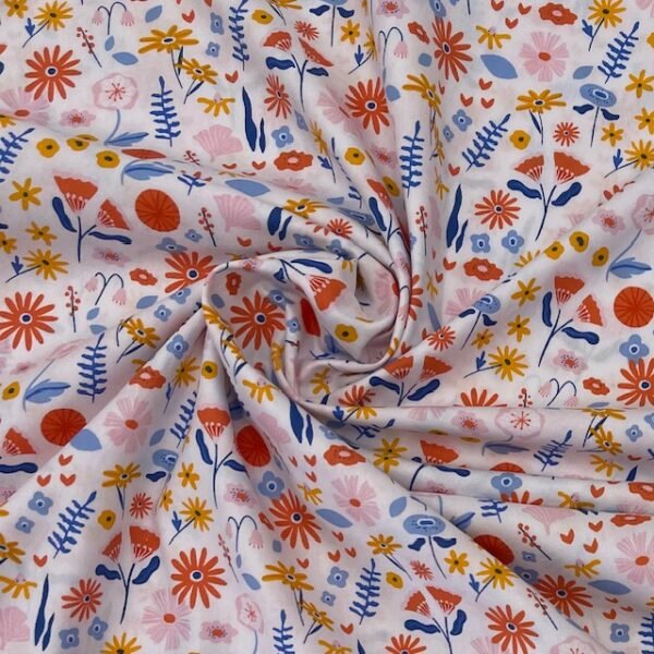 Popeline Flower - Branco