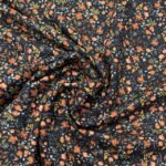 Popeline Flower - Preto