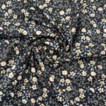 Popeline Flower - Preto