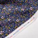 Popeline Flowers - Azul Marinho