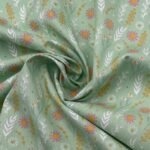 Popeline Flowers - Verde