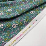 Popeline Flowers - Verde Escuro