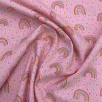 Popeline Glitter Arco-íris - Rosa